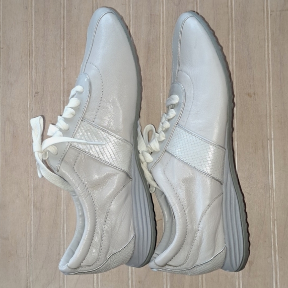 Cole Haan Grand.Os Soft Leather Lace-Up Classic Vintage Inspired Trainers - Picture 5 of 10